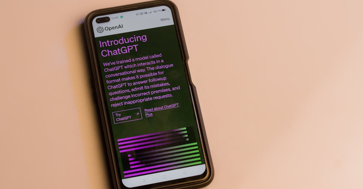 Smartphone screen showing ChatGPT introduction by OpenAI, showcasing AI technology.