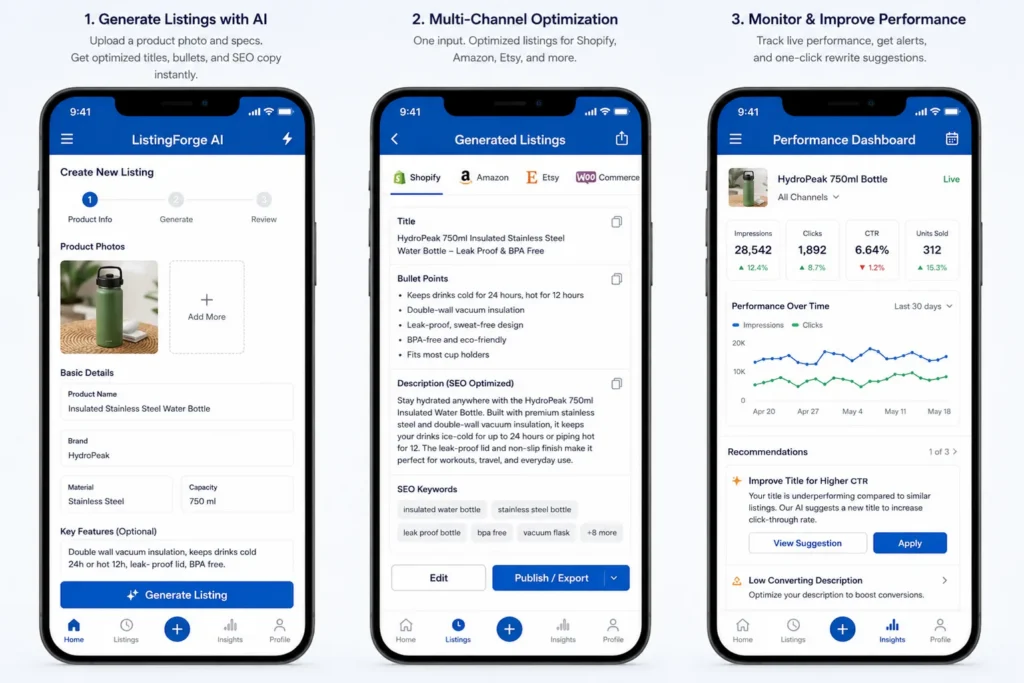 AI e-commerce product listing generator agent