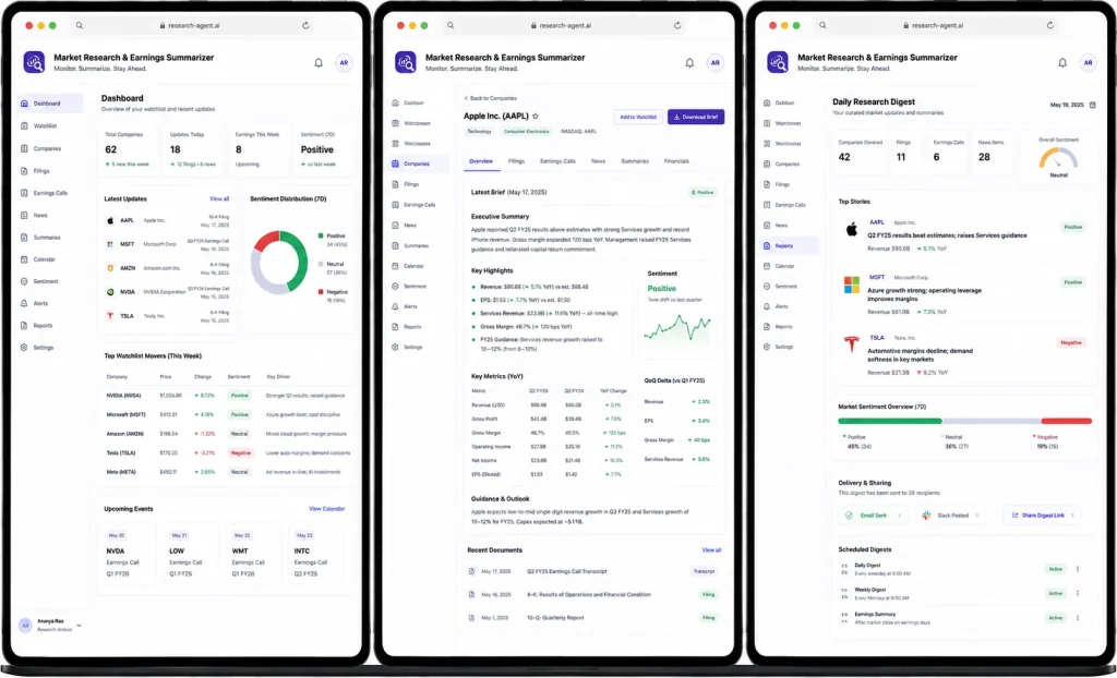 Earnings Summarizer